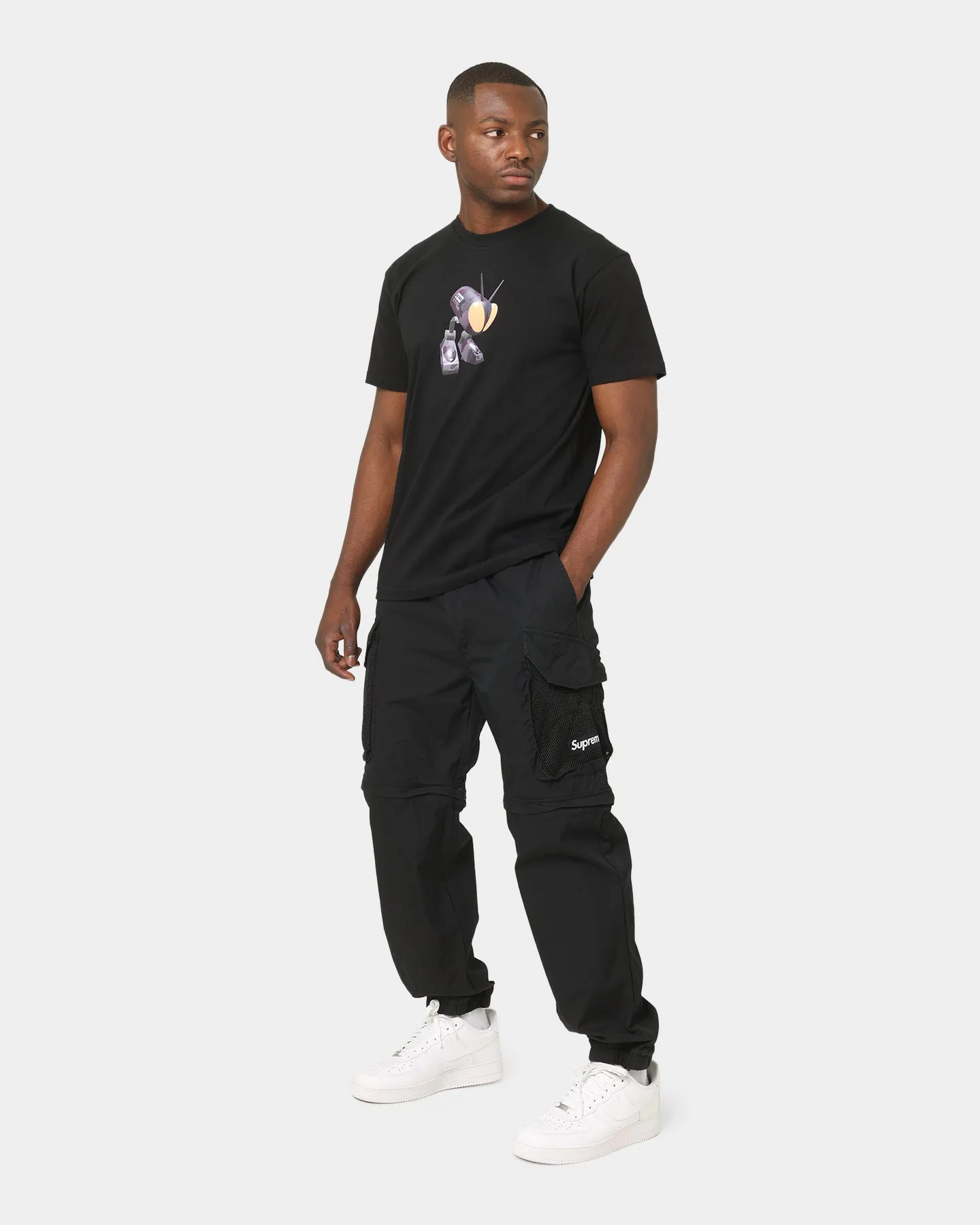 Supreme Mesh Pocket Belted Cargo Pants Black