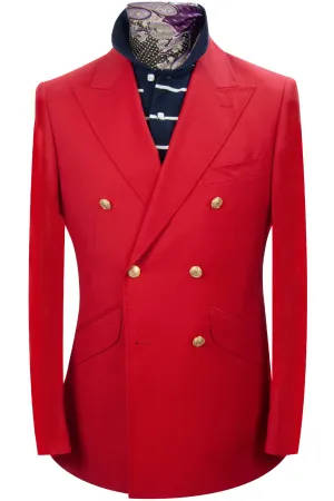 The Harrison Double Breasted Red Blazer