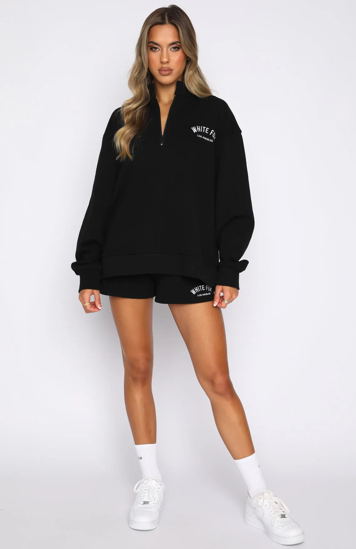 The Highest Demand Zip Front Sweater Black