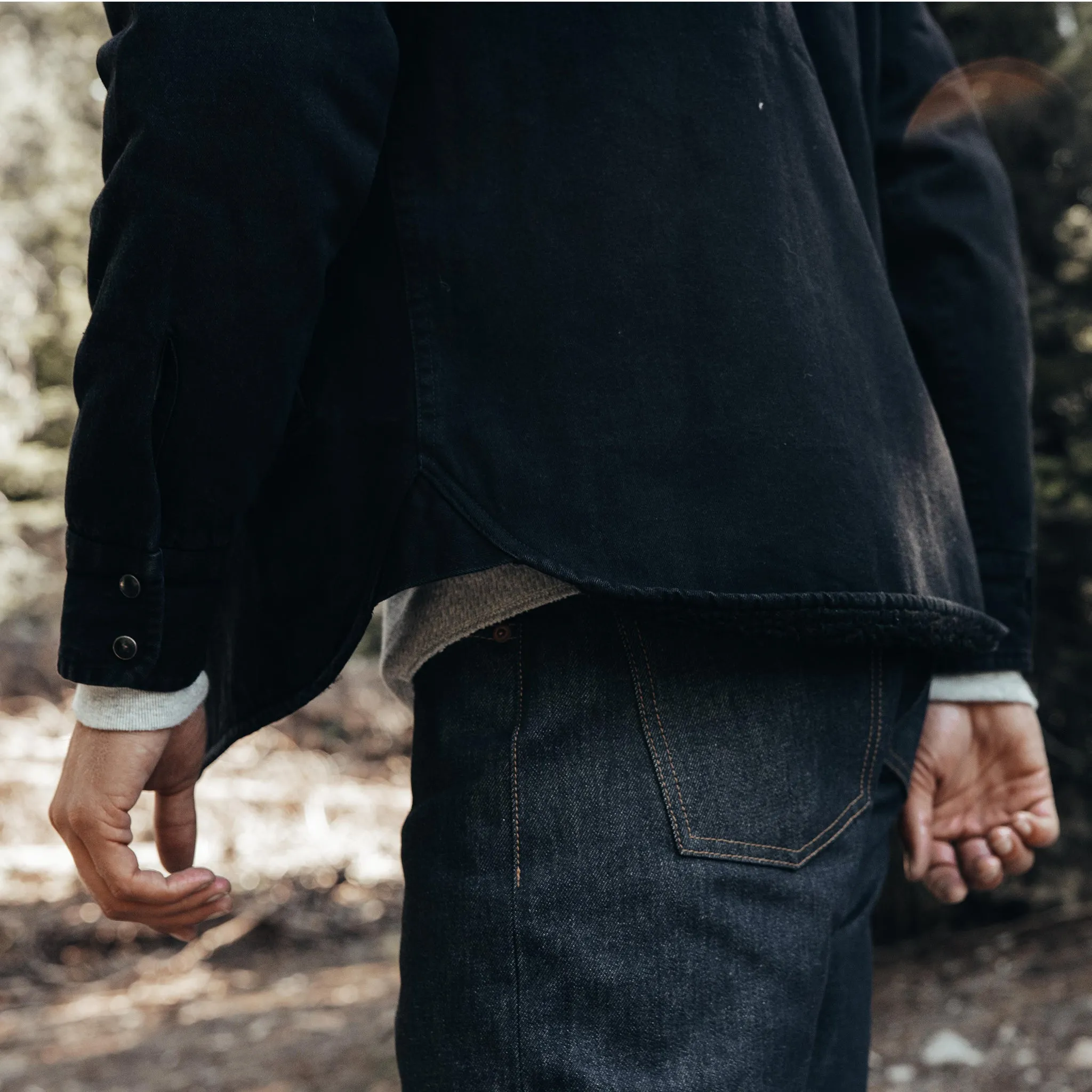 The Western Shirt Jacket in Washed Coal