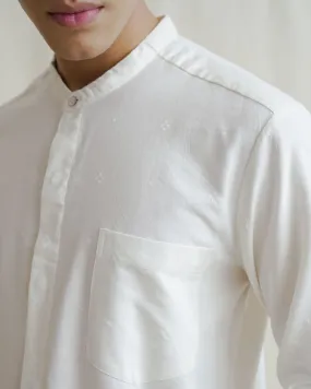 TITIK - Fitted Shirt Raw White