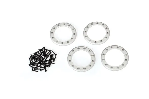 Traxxas 1.9” Aluminum Beadlock Rings (Satin Silver)