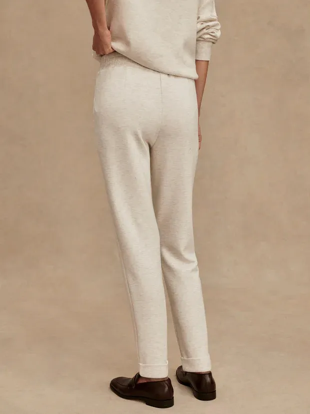 Varley The Rolled Cuff Pant 28.5 Inseam Ivory Marl