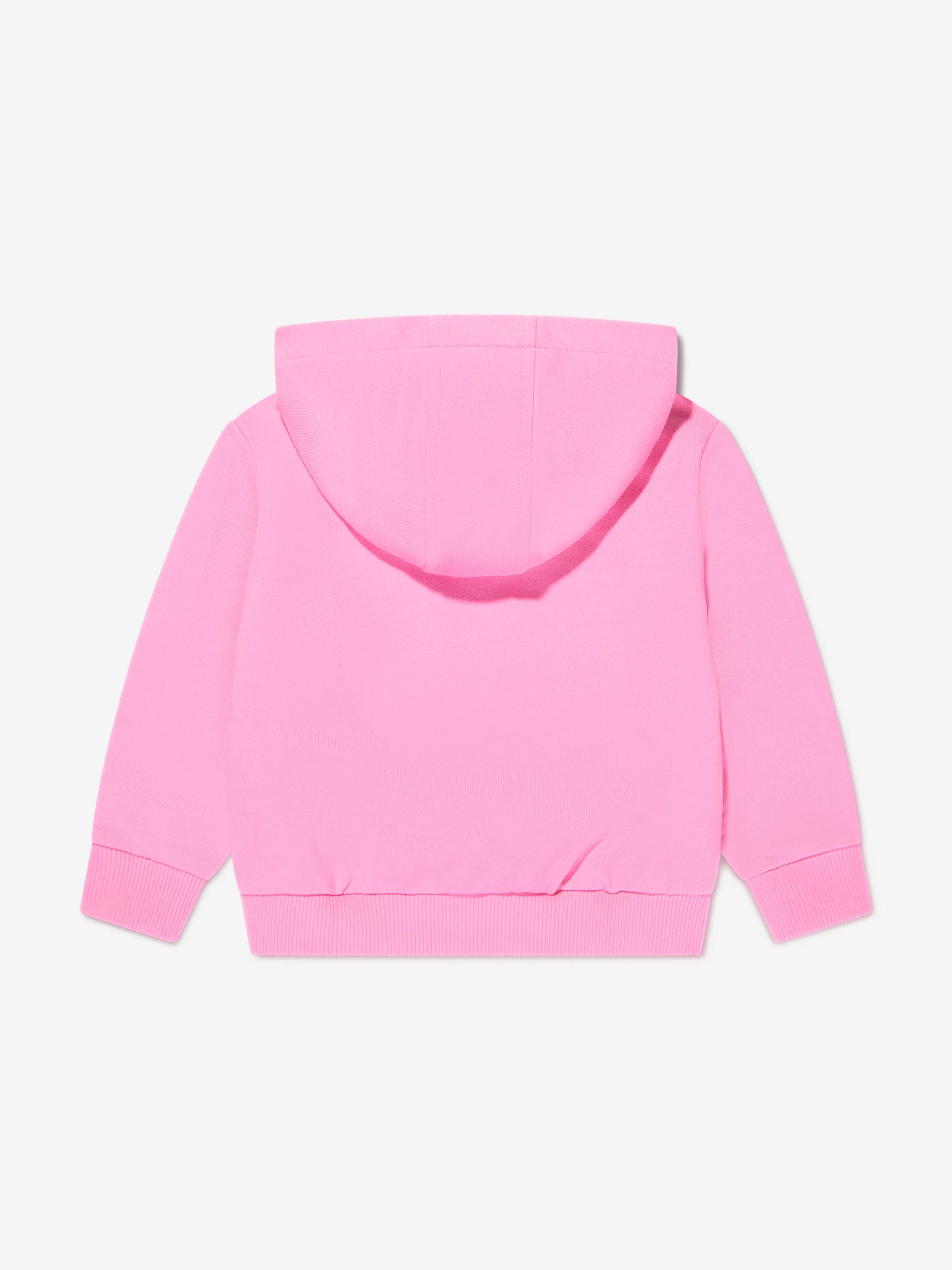 Versace Baby Girls Safety Pin Logo Hoodie in Pink