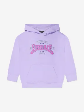 Versace Girls Logo Hoodie in Purple