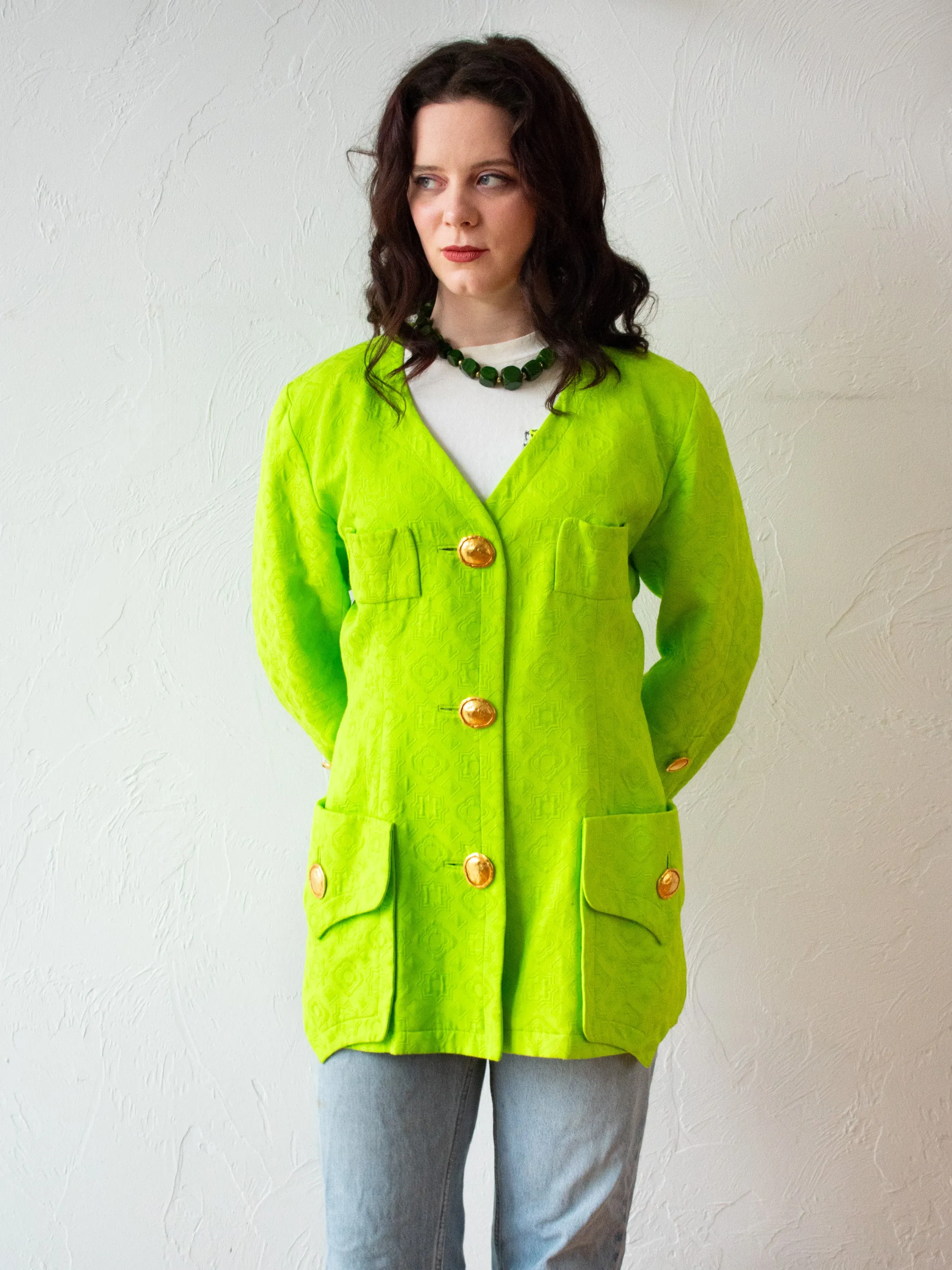 Vintage Lime Green Christian Lacroix Blazer M/L