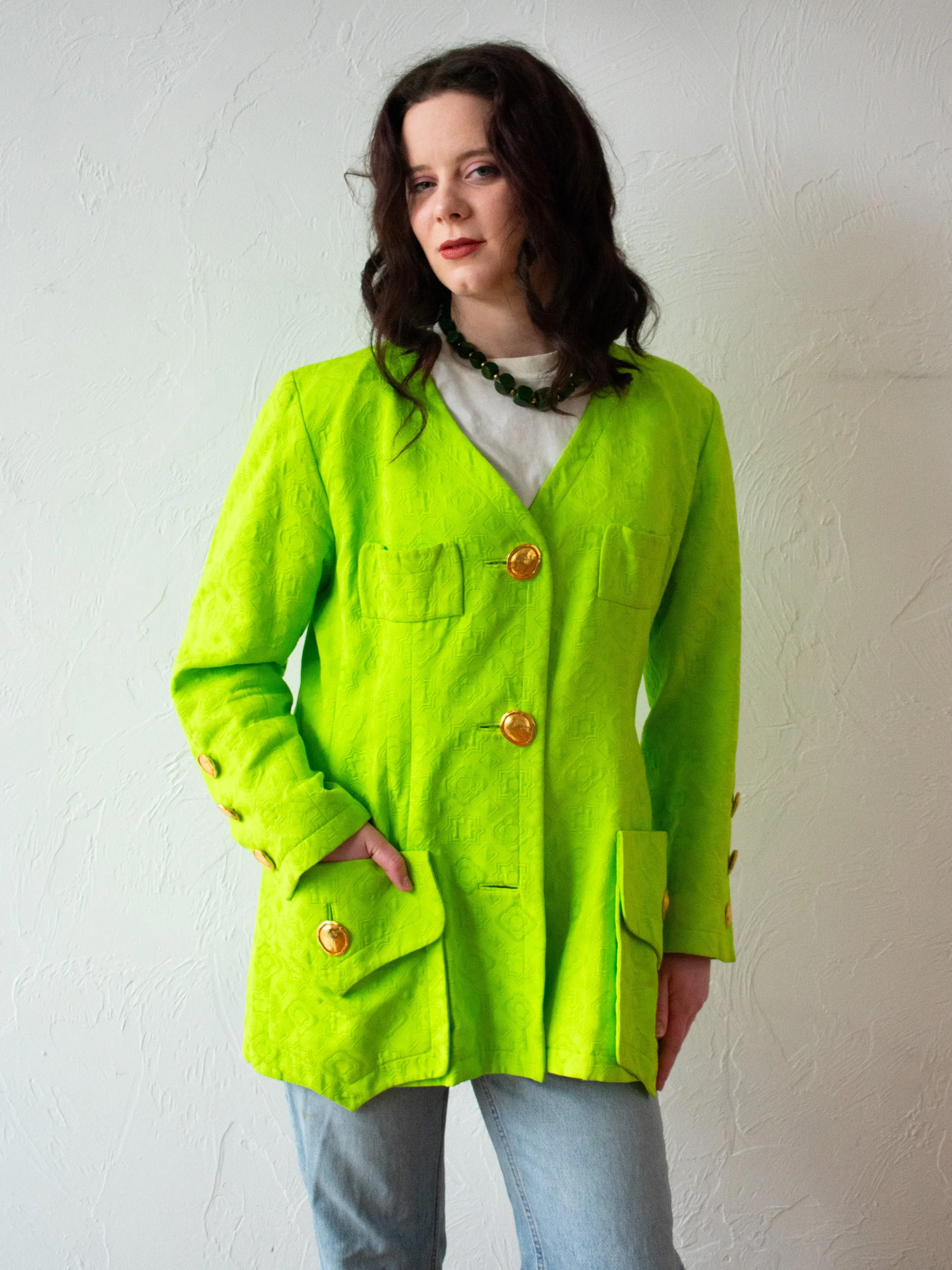 Vintage Lime Green Christian Lacroix Blazer M/L