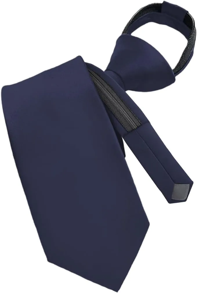 Vittorio Farina Men's Satin Zipper Necktie