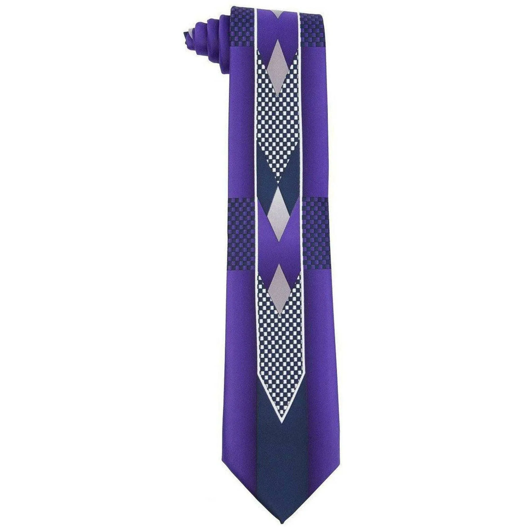 Vittorio Farina Tuxedo Design Satin Necktie & Pocket Square