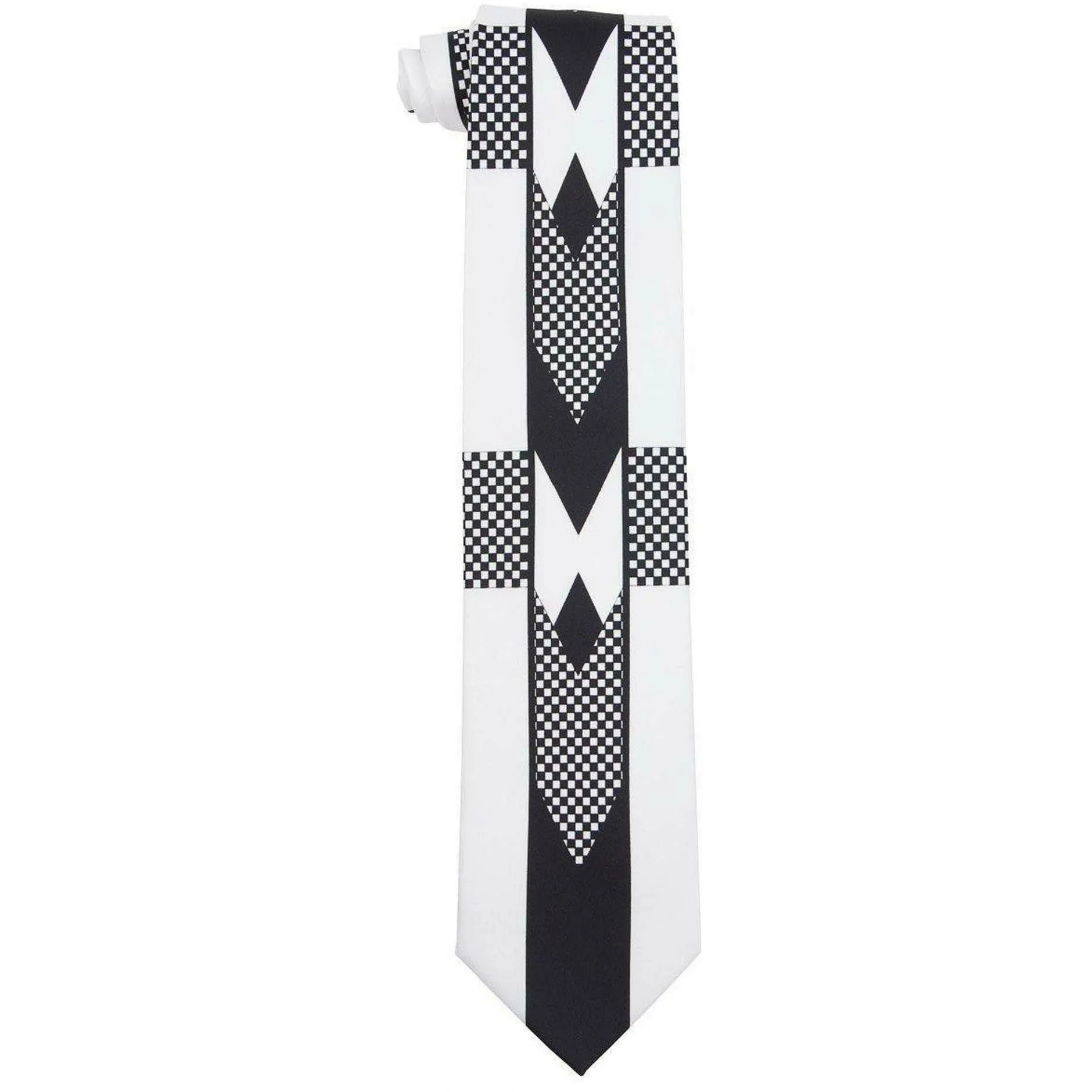 Vittorio Farina Tuxedo Design Satin Necktie & Pocket Square