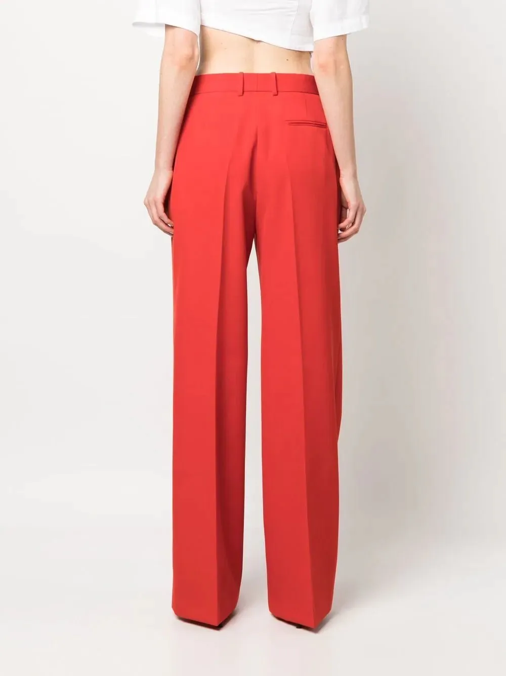 wide-leg tailored trousers