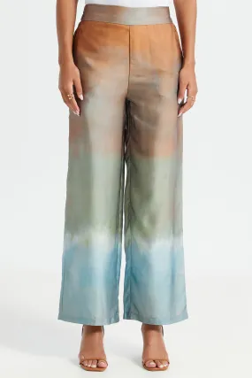 Women Multicolour Ombre Print Trouser