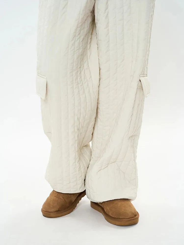 Women's Cozy Luxury Elastic Waist Cargo Pants