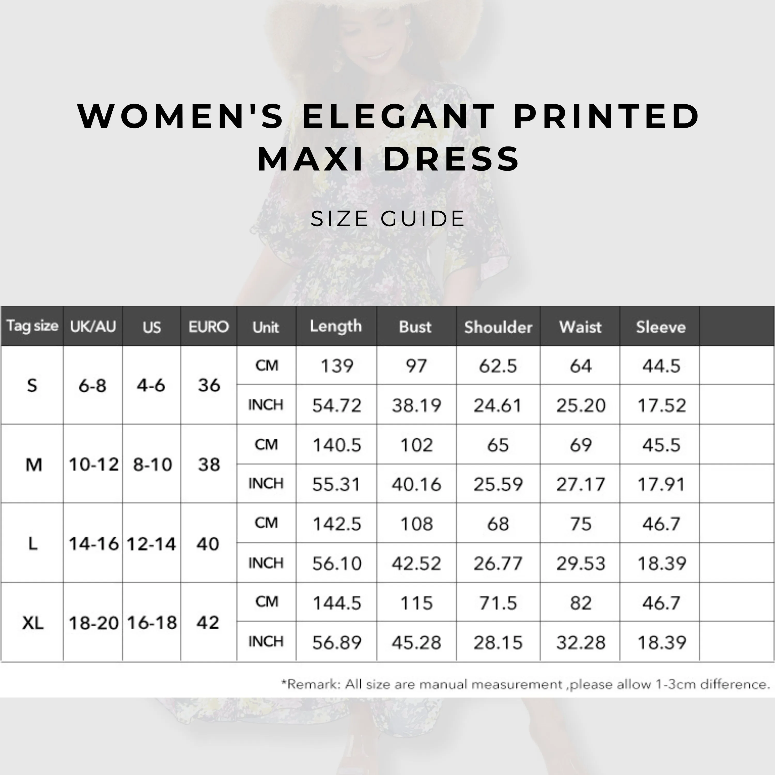 Women's Elegant Printed Maxi Dress