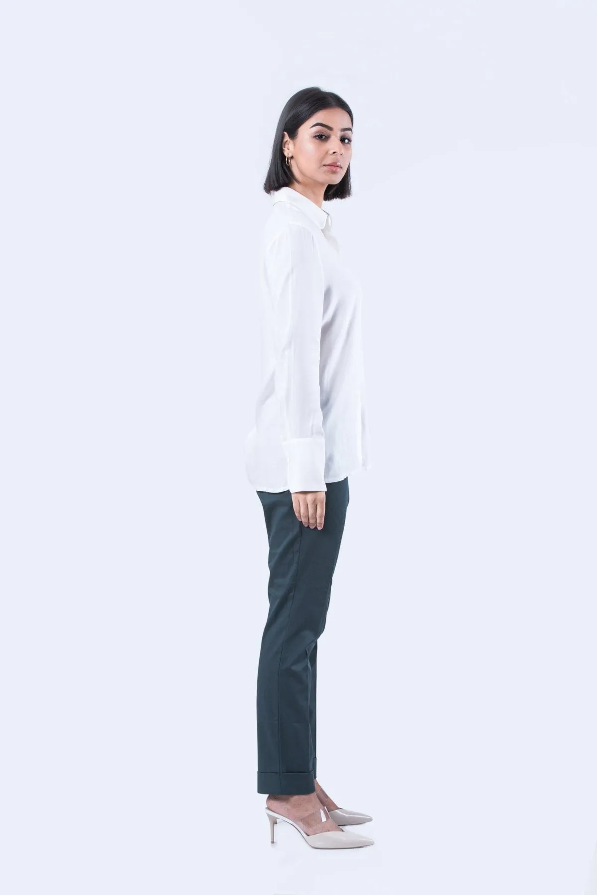 Women's formal white Relaxed Shirt