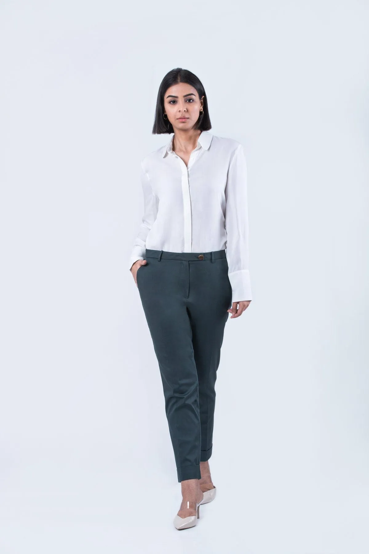 Women's formal white Relaxed Shirt