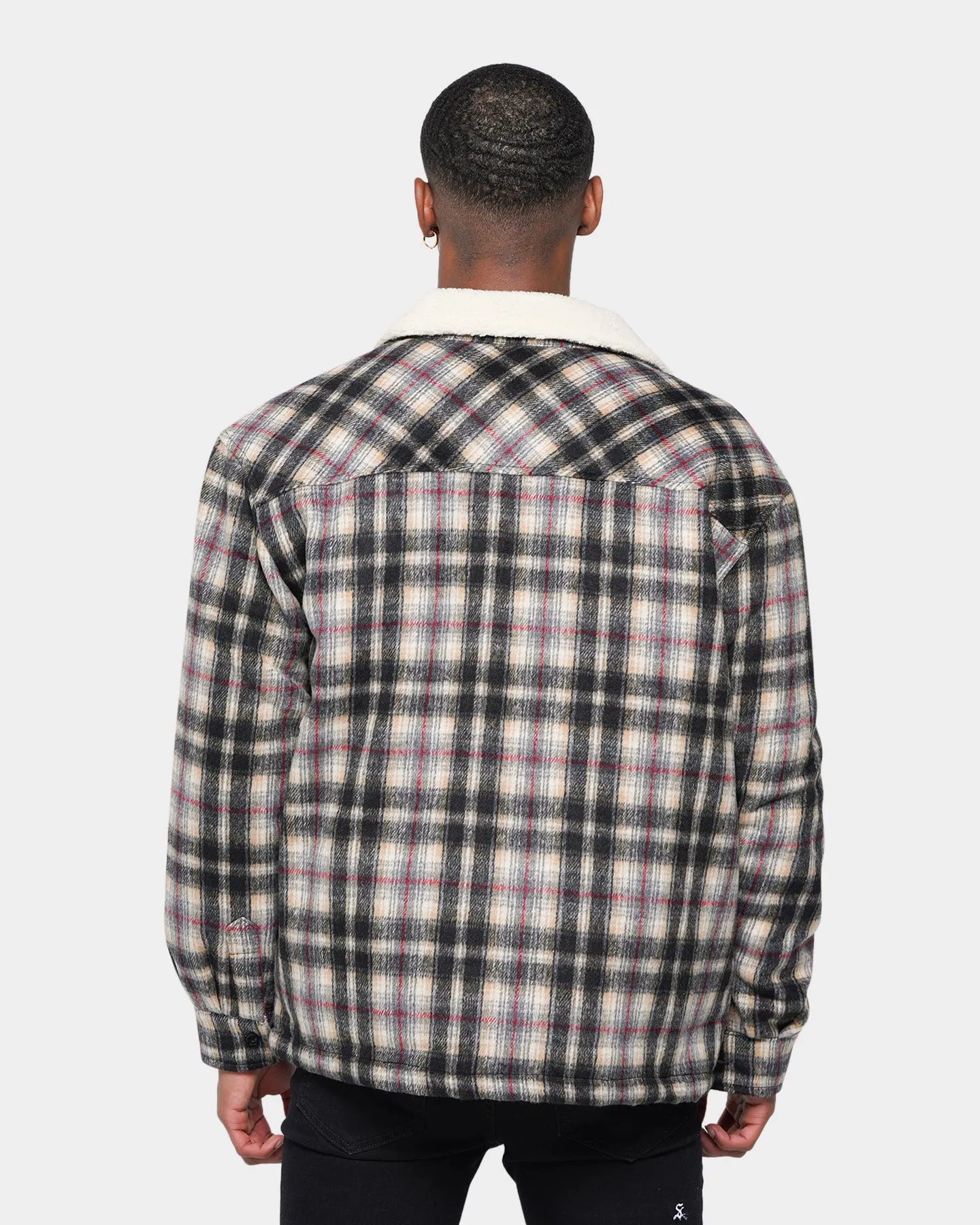 XXIII Tex Sherpa Flannel Jacket Black/White/Red