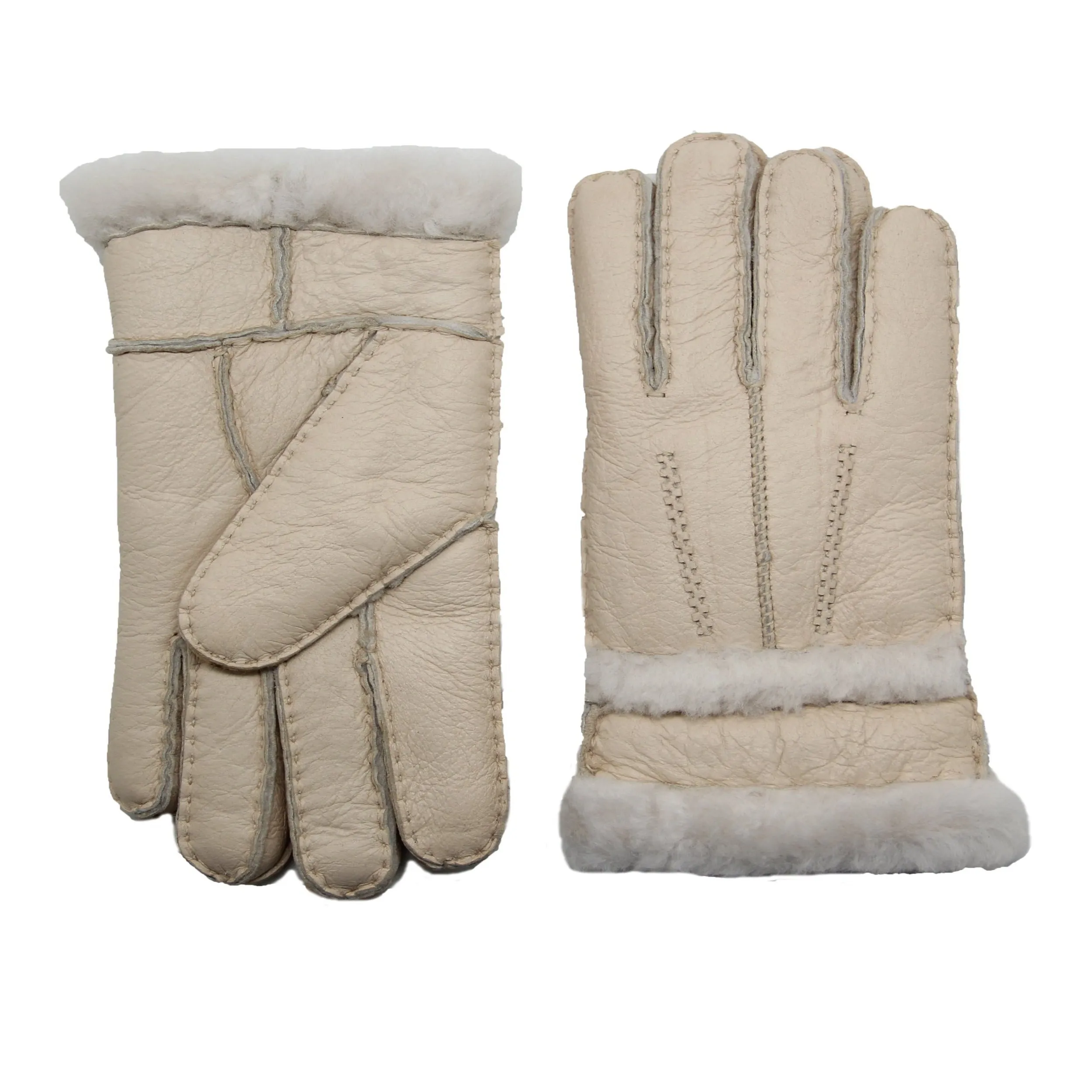 YISEVEN Womens Sheepskin Shearling Leather Gloves