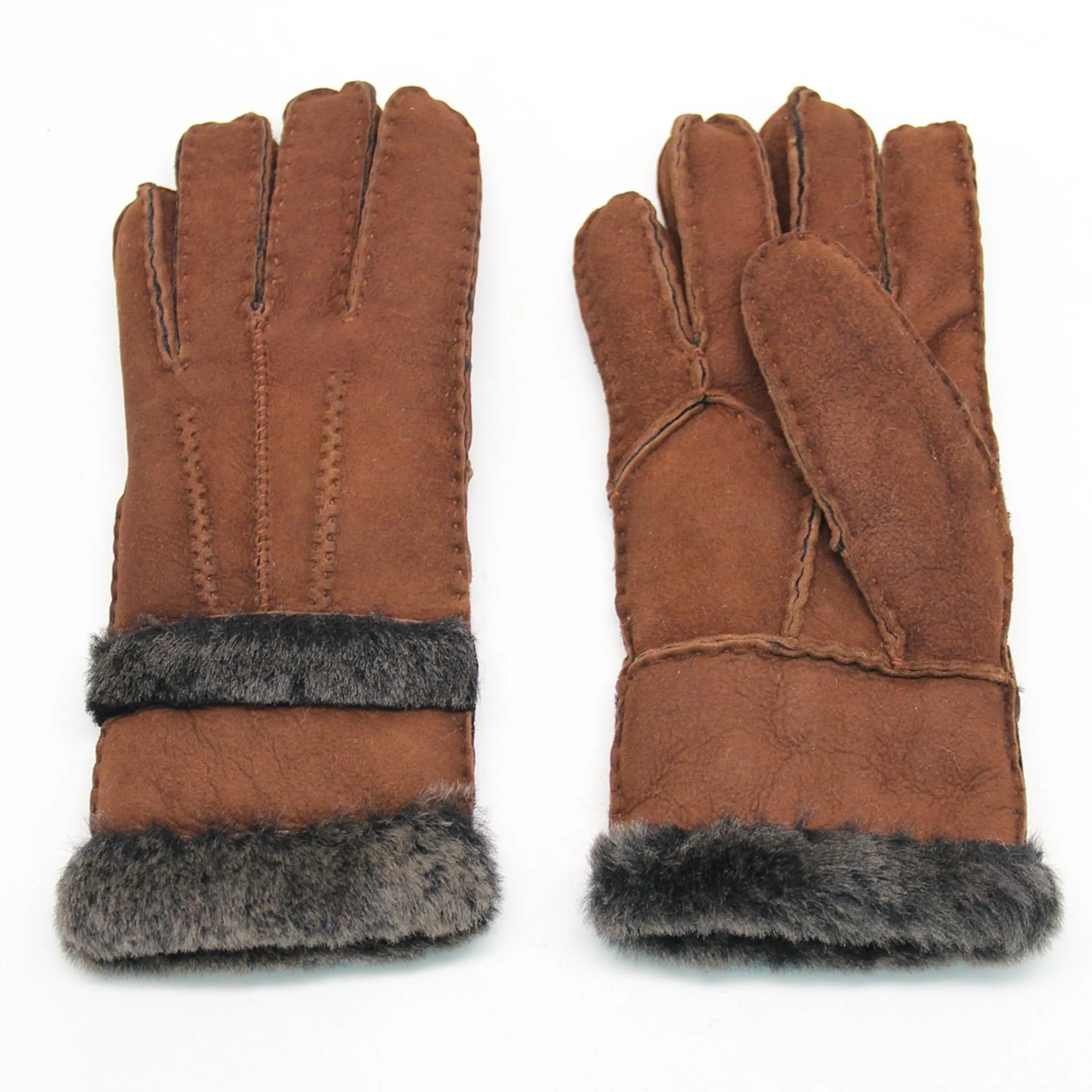 YISEVEN Womens Sheepskin Shearling Leather Gloves