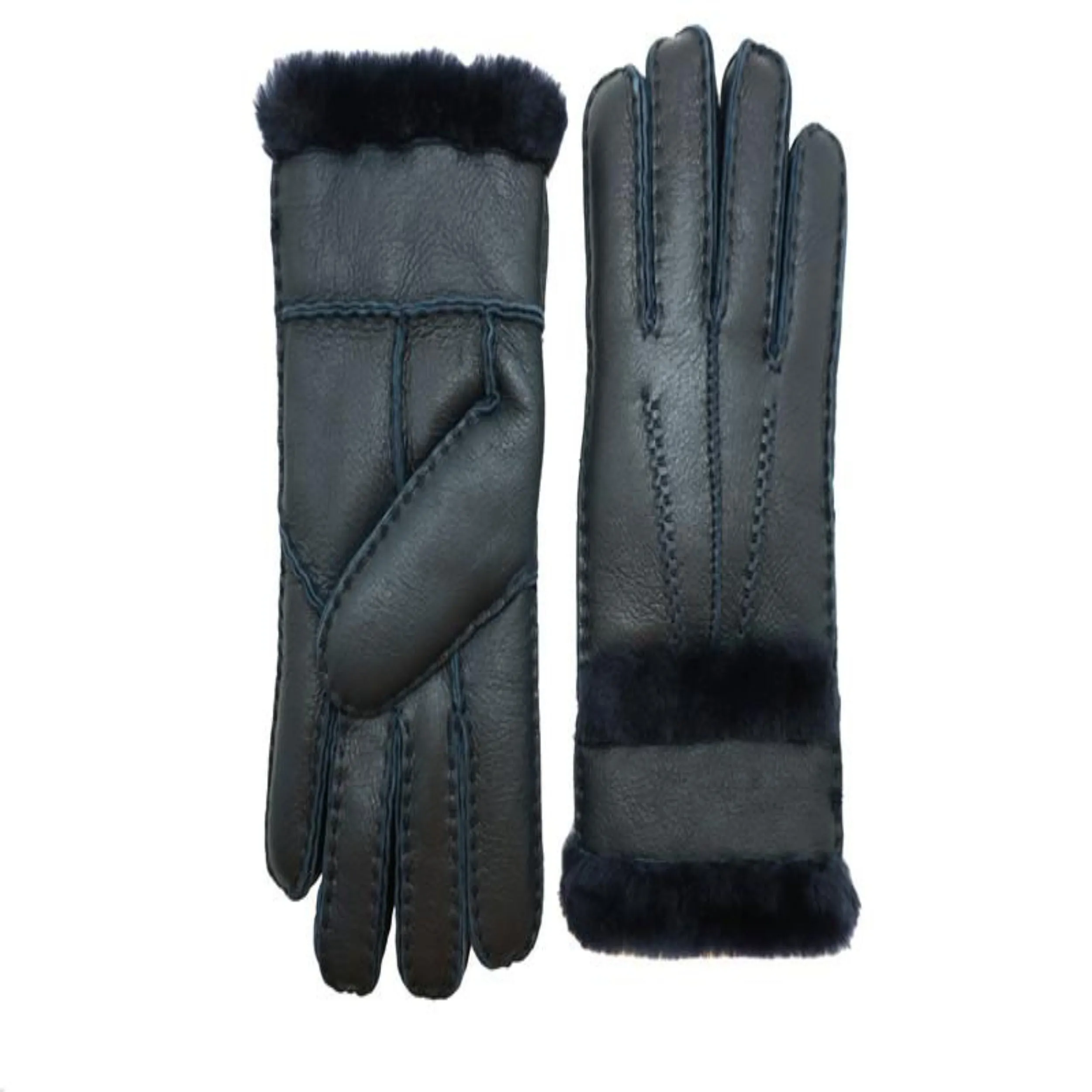 YISEVEN Womens Sheepskin Shearling Leather Gloves